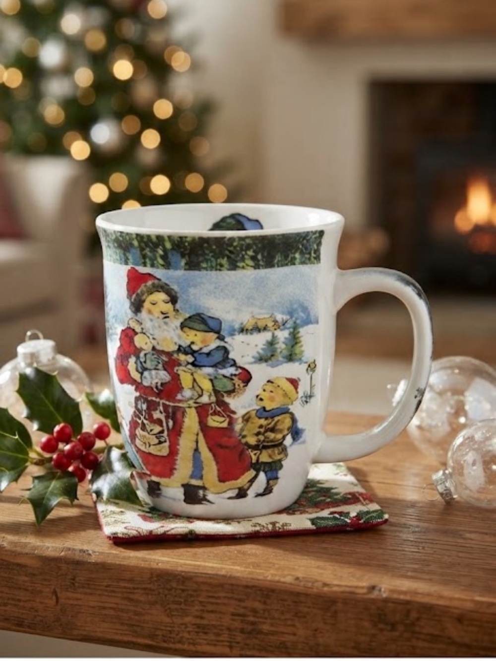 🎅CHRISTMAS House Holiday Mug ☕️14oz Santa
